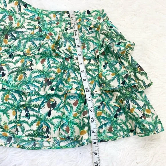 FARM RIO Tropical Print Layered Mini Skirt - Picture 4 of 4